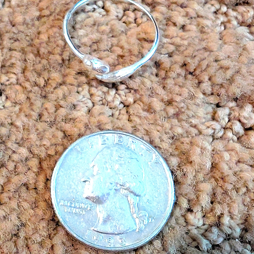 Sterling Silver Fox Head And Bushy Tail Ring - Picture 2 of 3